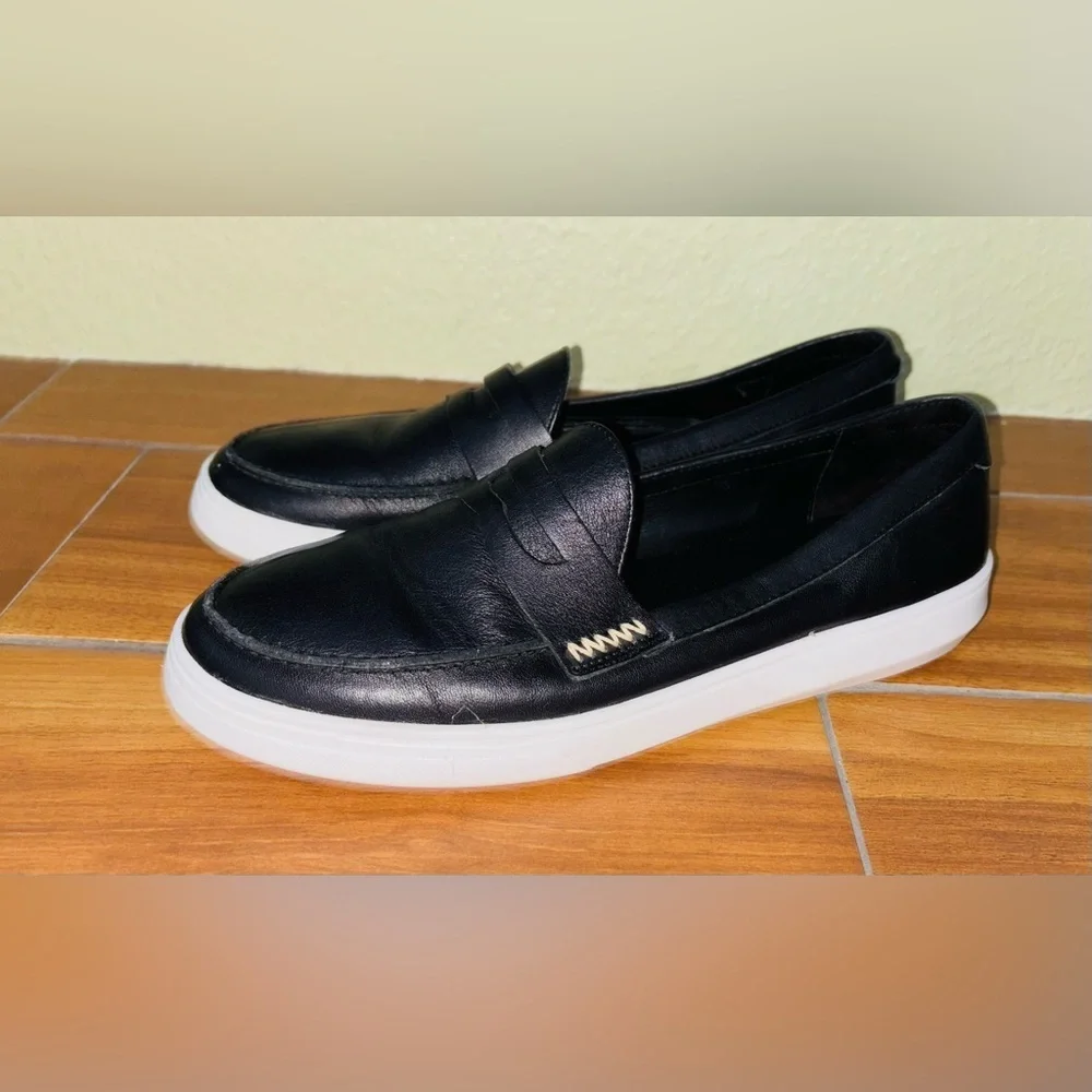 Portland Leather Company Patina Black Butter Soft Leather Loafers Size:11